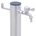 vidaXL Wassersäule für den Garten 40 cm Edelstahl Rund