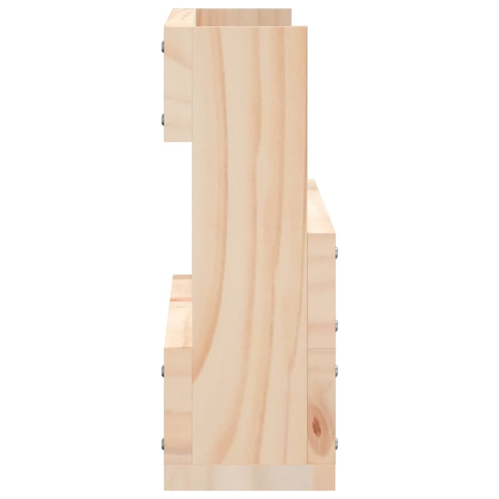 vidaXL Wand-Schuhregale 2 Stk. 59x9x23 cm Massivholz Kiefer
