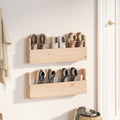 vidaXL Wand-Schuhregale 2 Stk. 59x9x23 cm Massivholz Kiefer