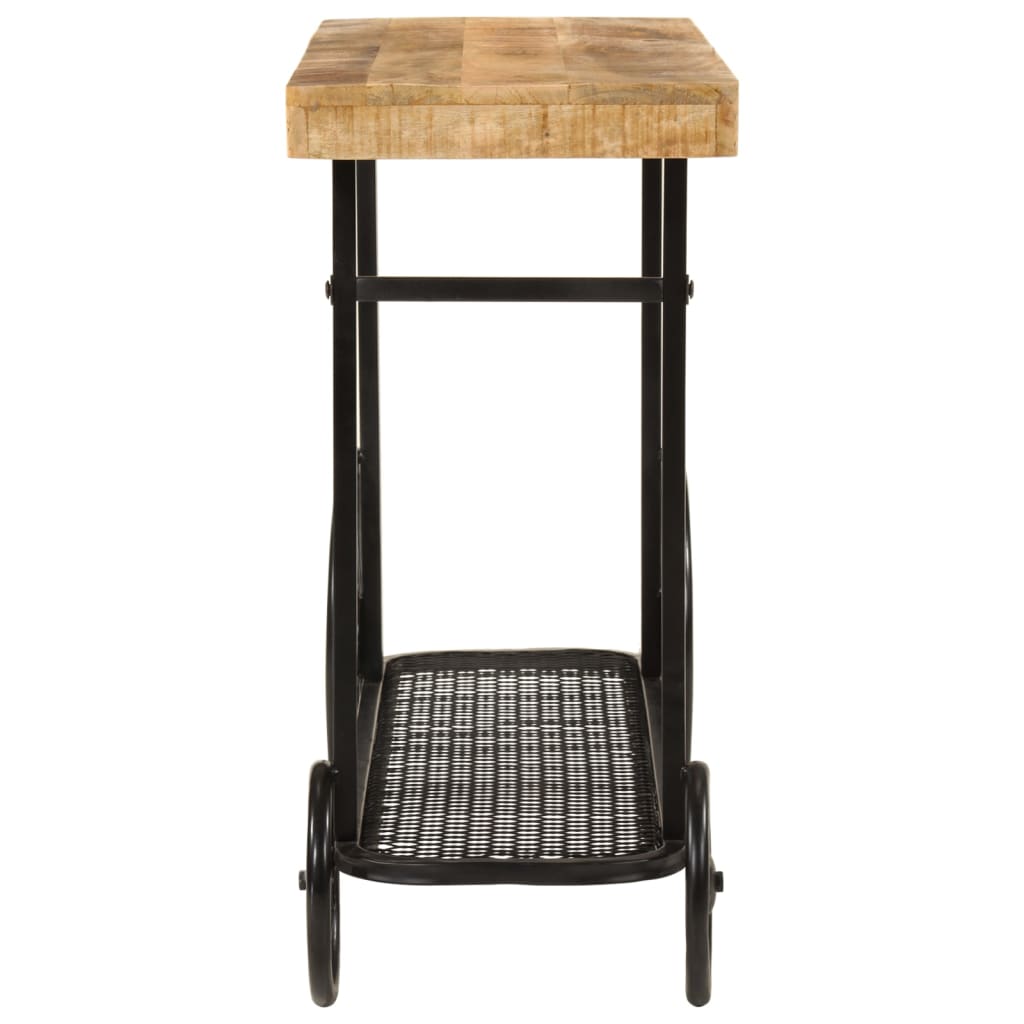 vidaXL Konsolentisch 112x36x76 cm Massivholz Mango und Eisen