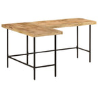 vidaXL Schreibtisch 165x110x77 cm Massivholz Mango und Eisen