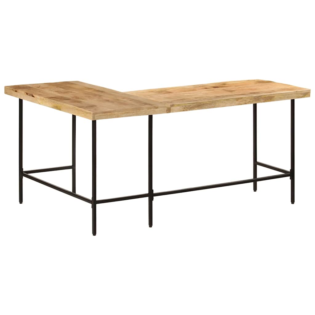 vidaXL Schreibtisch 165x110x77 cm Massivholz Mango und Eisen