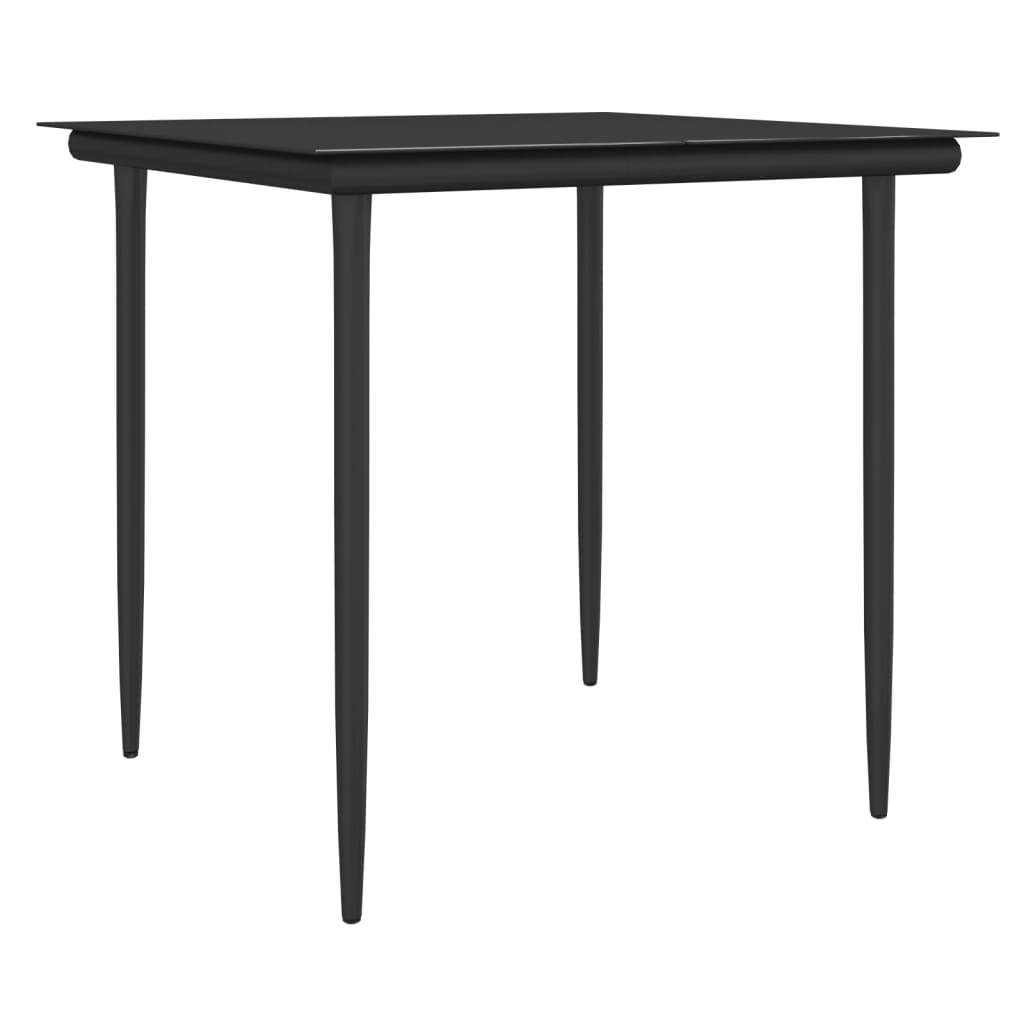 vidaXL 5-tlg. Garten-Essgruppe mit Kissen Poly Rattan und Stahl