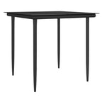 vidaXL 5-tlg. Garten-Essgruppe mit Kissen Poly Rattan und Stahl