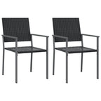 vidaXL 3-tlg. Garten-Essgruppe Poly Rattan und Stahl