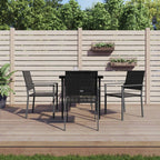 vidaXL 5-tlg. Garten-Essgruppe Poly Rattan und Stahl