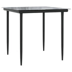 vidaXL 3-tlg. Garten-Essgruppe mit Kissen Schwarz Poly Rattan & Stahl