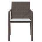 vidaXL Gartenstühle mit Kissen 6 Stk. Braun 56x59x84 cm Poly Rattan