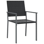 vidaXL Gartenstühle 6 Stk. Schwarz 54x62,5x89 cm Poly Rattan