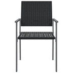 vidaXL Gartenstühle 6 Stk. Schwarz 54x62,5x89 cm Poly Rattan