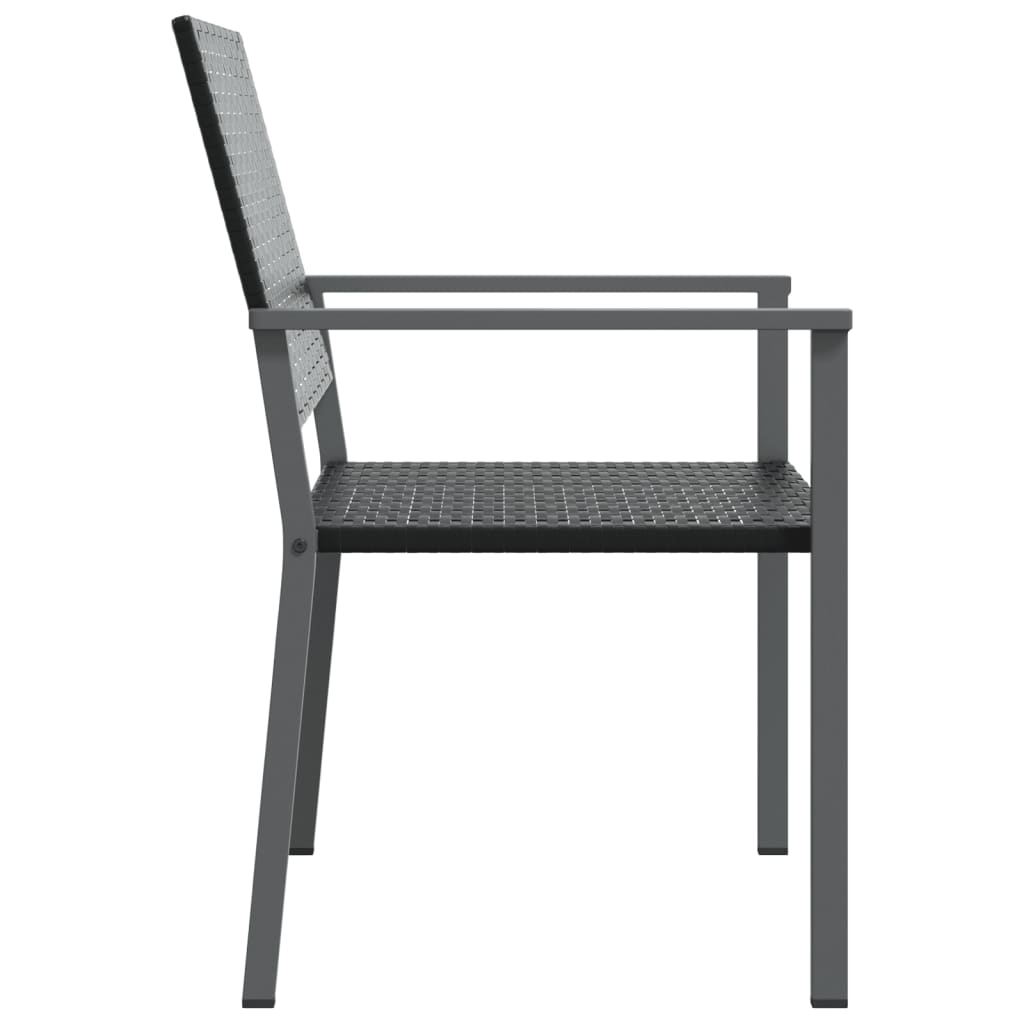 vidaXL Gartenstühle 6 Stk. Schwarz 54x62,5x89 cm Poly Rattan