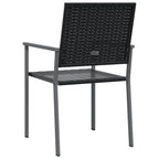 vidaXL Gartenstühle 6 Stk. Schwarz 54x62,5x89 cm Poly Rattan