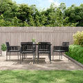 vidaXL Gartenstühle mit Kissen 6 Stk. Schwarz 54x60,5x83,5 cm