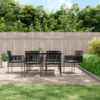 vidaXL Gartenstühle mit Kissen 6 Stk. Schwarz 54x60,5x83,5 cm