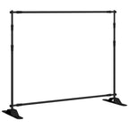 vidaXL Hintergrundstative 2 Stk. Schwarz 254x243 cm Stahl