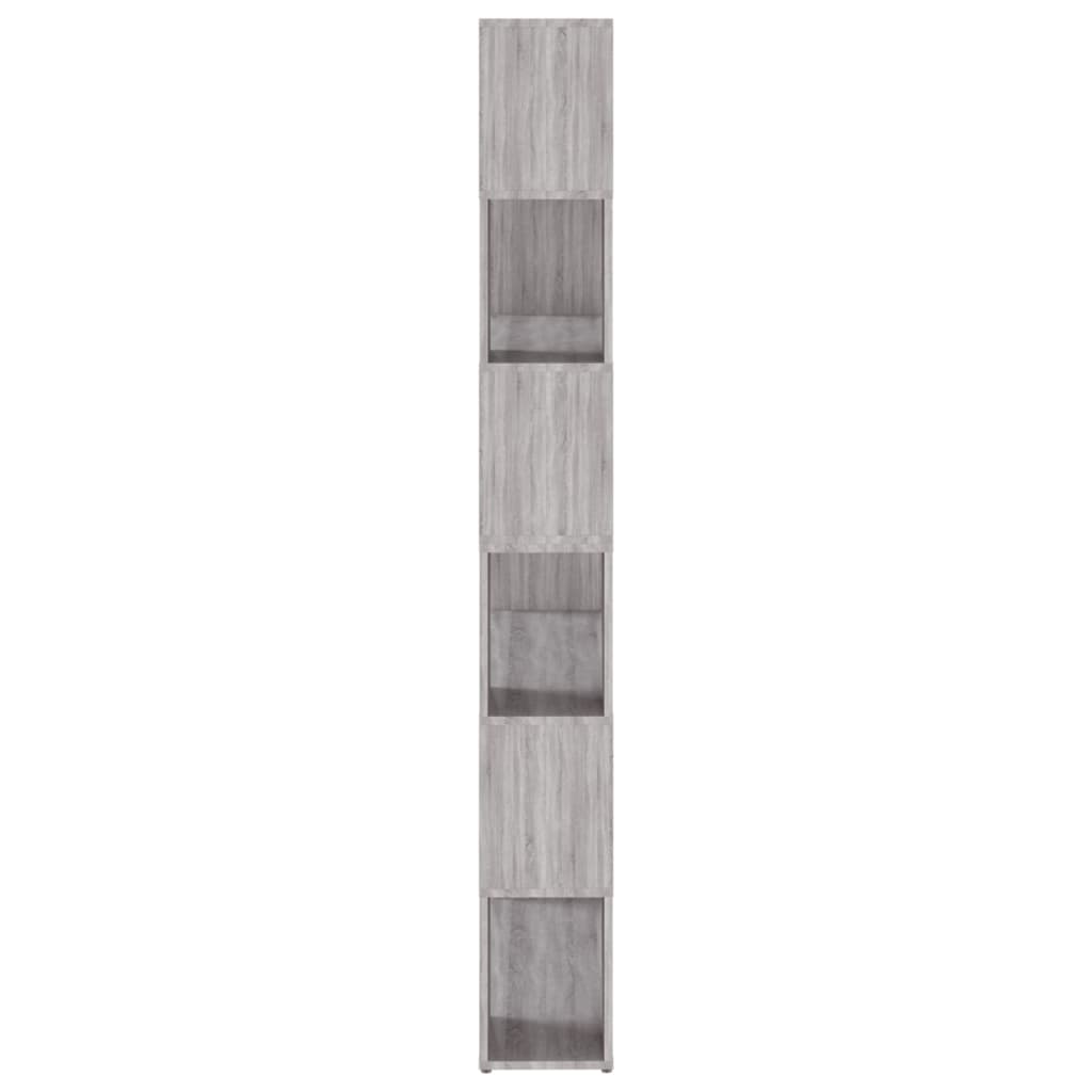 vidaXL Bücherregal/Raumteiler Grau Sonoma 100x24x188 cm
