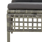 vidaXL 13-tlg. Garten-Lounge-Set mit Kissen Grau Poly Rattan