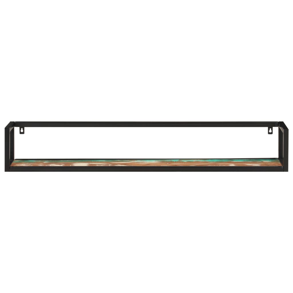 vidaXL Wandregale 2 Stk. 110x17x17 cm Altholz Massiv und Eisen