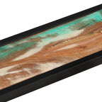 vidaXL Wandregale 2 Stk. 110x17x17 cm Altholz Massiv und Eisen