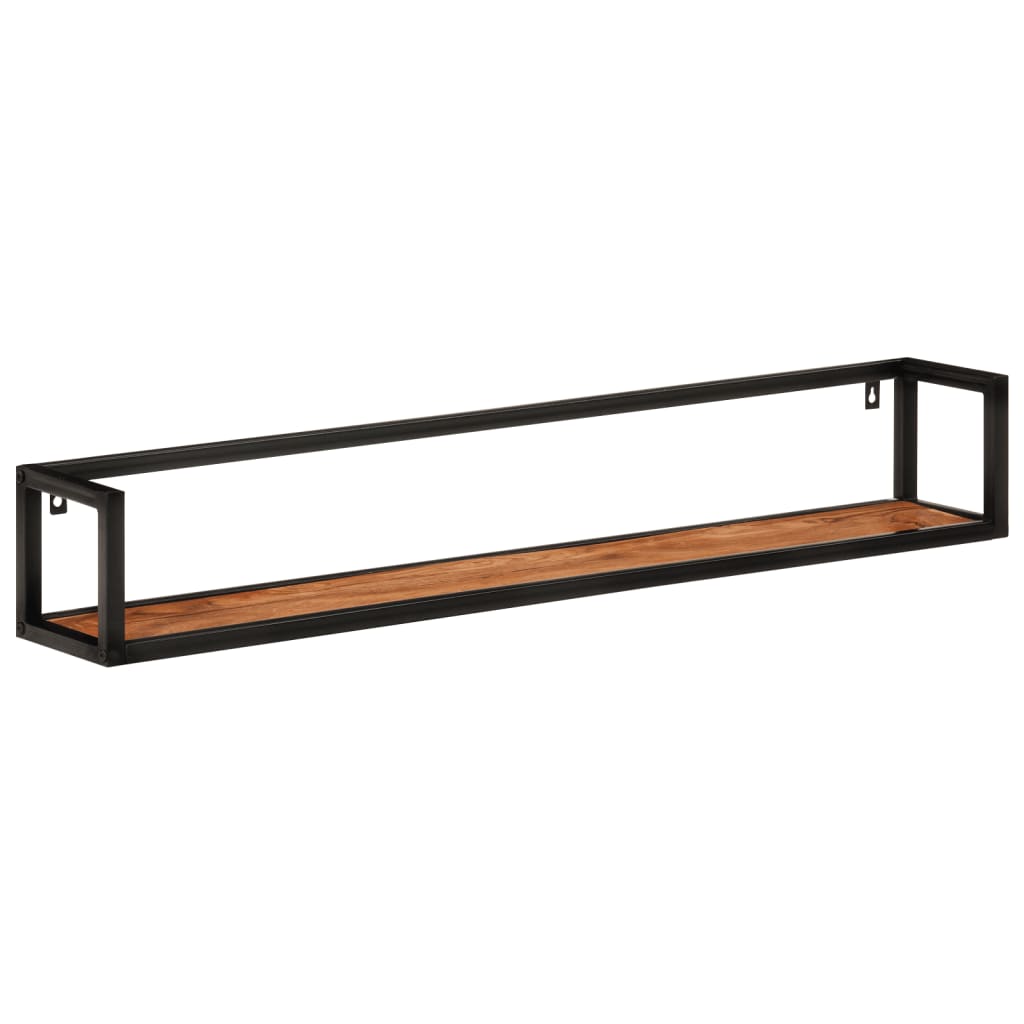 vidaXL Wandregale 2 Stk. 110x17x17 cm Massivholz Akazie und Eisen