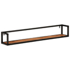 vidaXL Wandregale 2 Stk. 110x17x17 cm Massivholz Akazie und Eisen