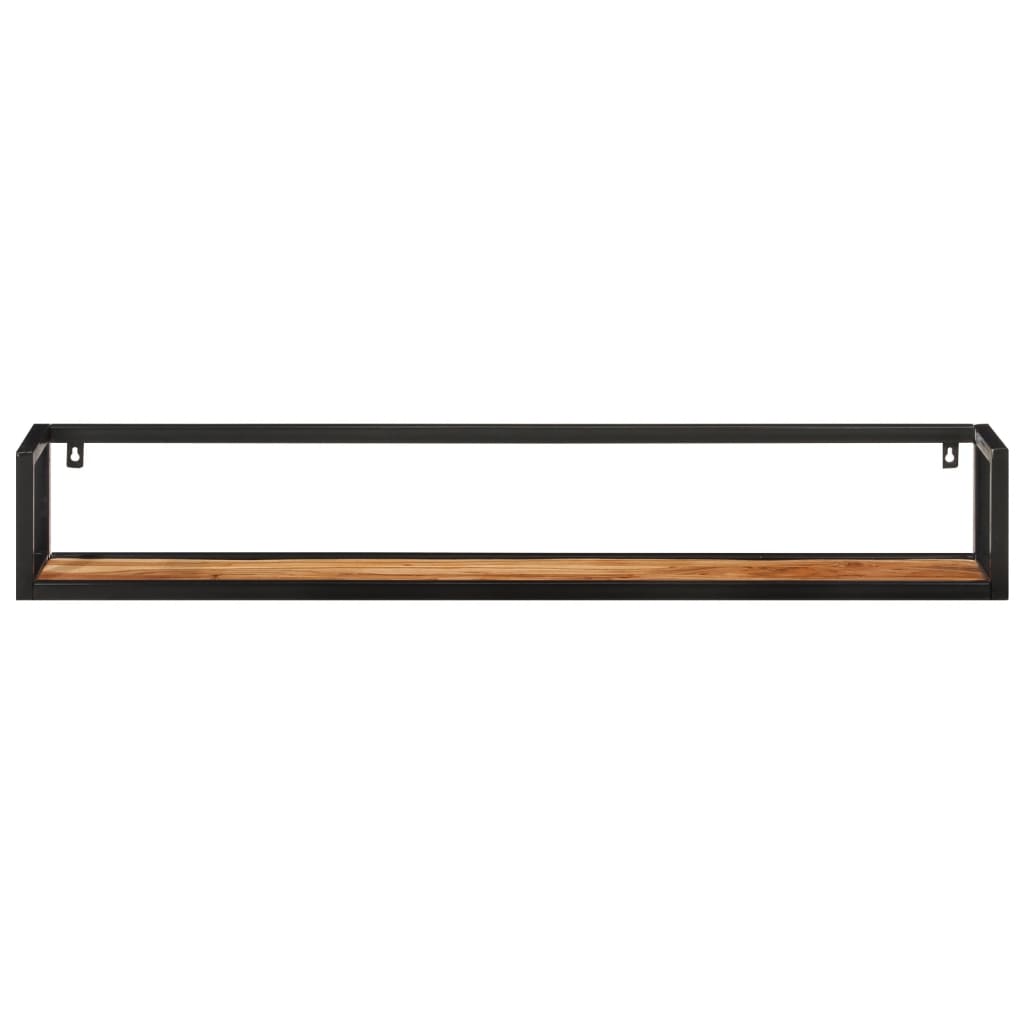 vidaXL Wandregale 2 Stk. 110x17x17 cm Massivholz Akazie und Eisen