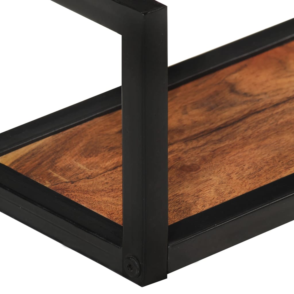 vidaXL Wandregale 2 Stk. 110x17x17 cm Massivholz Akazie und Eisen