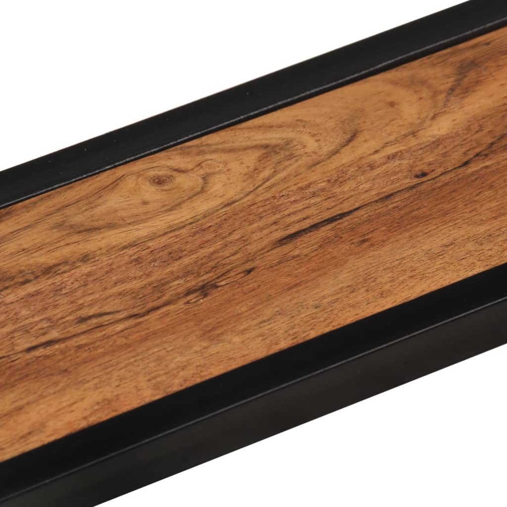 vidaXL Wandregale 2 Stk. 110x17x17 cm Massivholz Akazie und Eisen