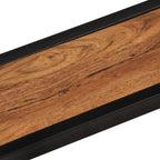 vidaXL Wandregale 2 Stk. 110x17x17 cm Massivholz Akazie und Eisen