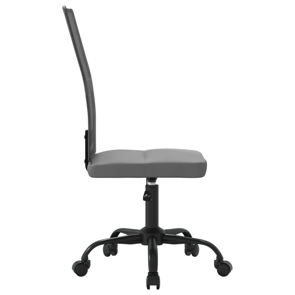 vidaXL Bürostuhl Höhenverstellbar Grau Netzstoff