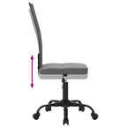 vidaXL Bürostuhl Höhenverstellbar Grau Netzstoff