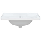 vidaXL Waschbecken Weiß 71x48x23 cm Rechteckig Keramik