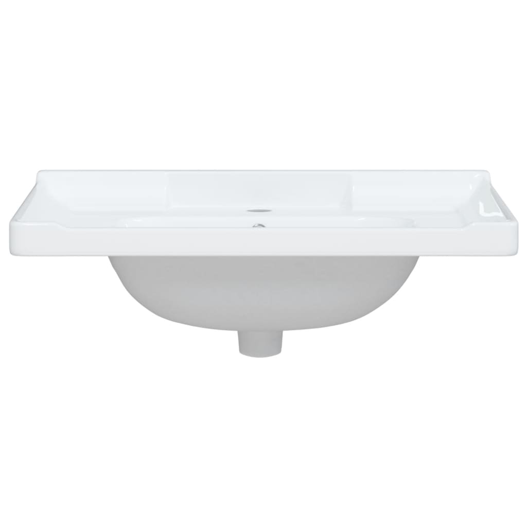 vidaXL Waschbecken Weiß 71x48x23 cm Rechteckig Keramik