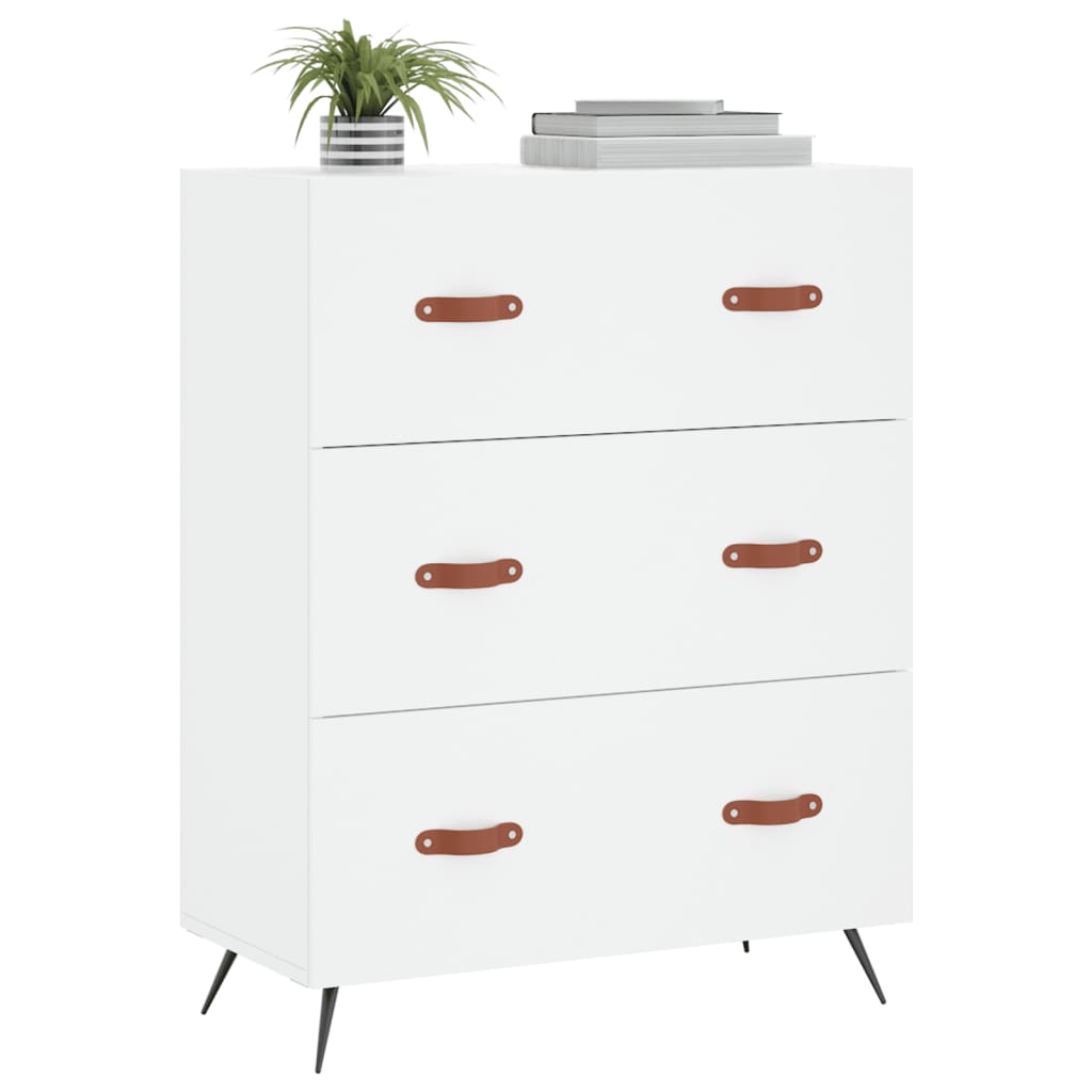 vidaXL Kommode Weiß 69,5x34x90 cm Holzwerkstoff