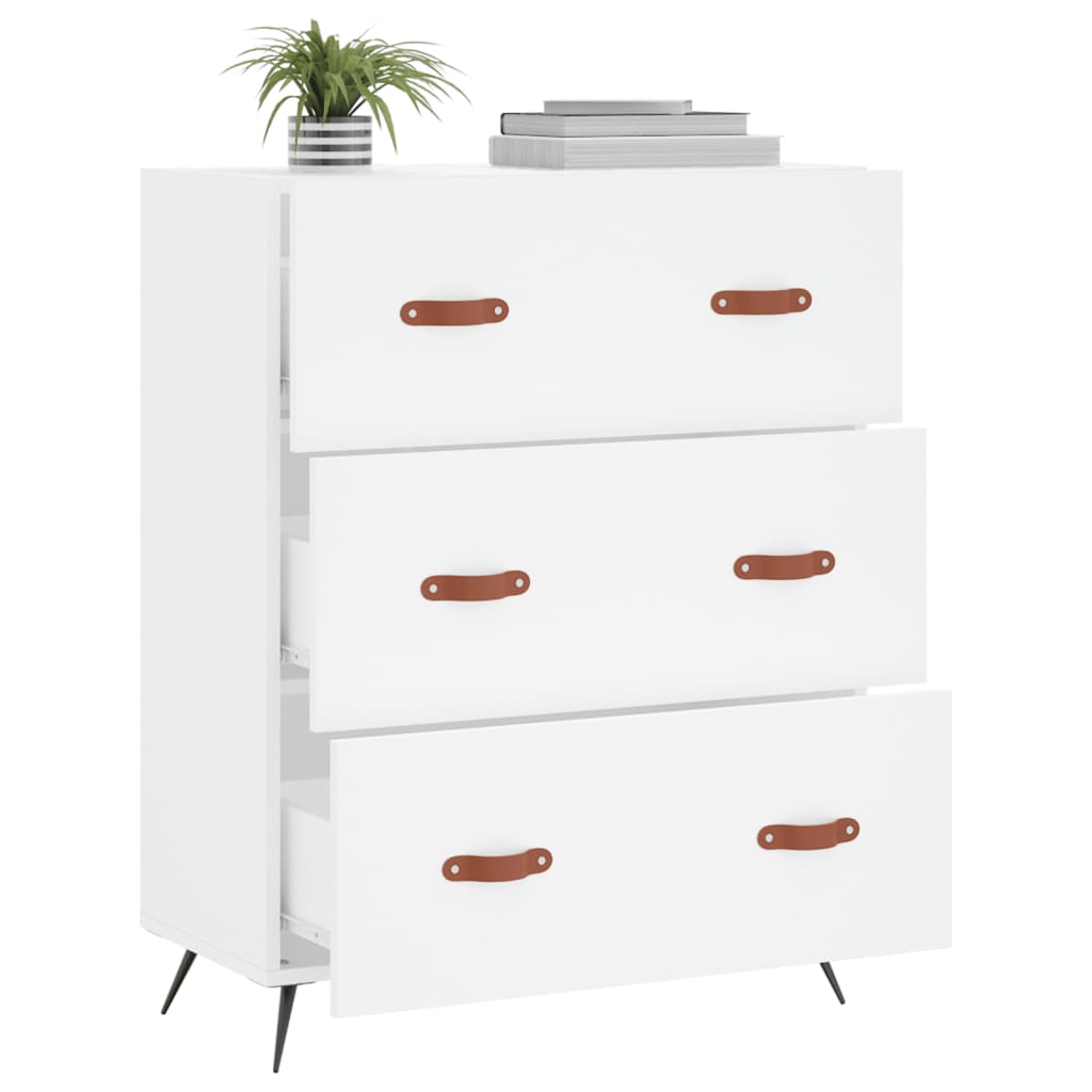 vidaXL Kommode Weiß 69,5x34x90 cm Holzwerkstoff
