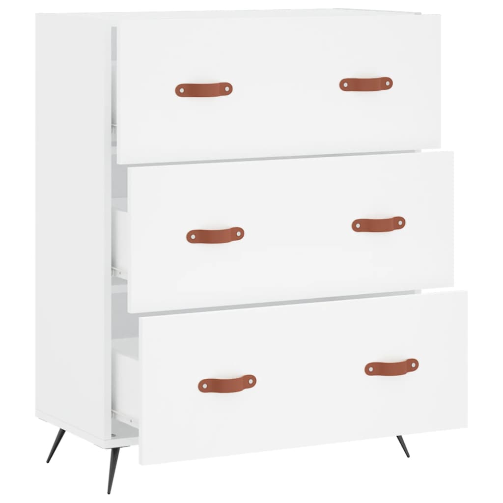 vidaXL Kommode Weiß 69,5x34x90 cm Holzwerkstoff