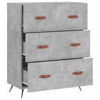 vidaXL Kommode Betongrau 69,5x34x90 cm Holzwerkstoff