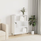 vidaXL Bücherregal Hochglanz-Weiß 100x30x51 cm Holzwerkstoff
