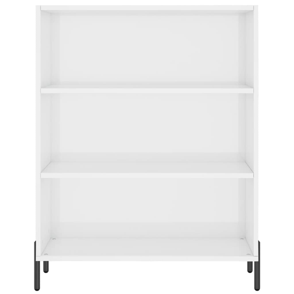 vidaXL Regalschrank Hochglanz-Weiß 69,5x32,5x90 cm Holzwerkstoff