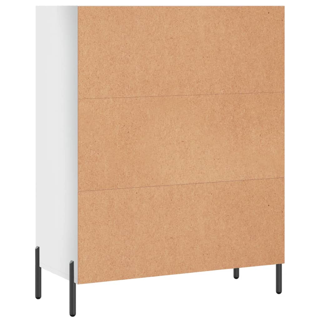 vidaXL Regalschrank Hochglanz-Weiß 69,5x32,5x90 cm Holzwerkstoff