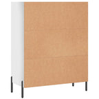 vidaXL Regalschrank Hochglanz-Weiß 69,5x32,5x90 cm Holzwerkstoff