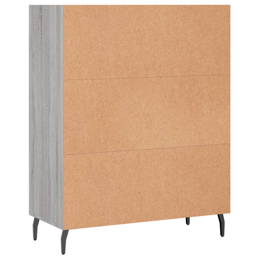 vidaXL Regalschrank Grau Sonoma 69,5x32,5x90 cm Holzwerkstoff