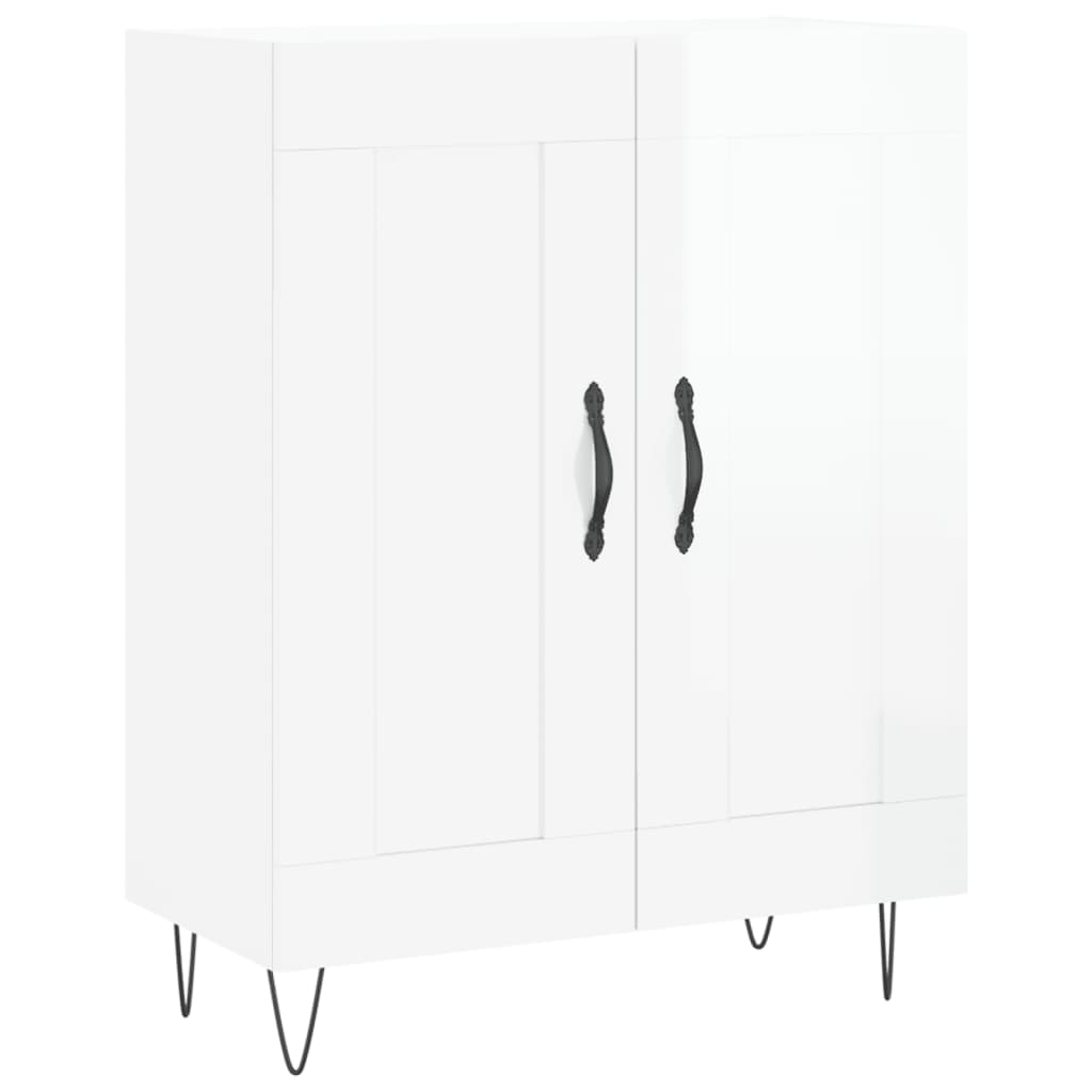 vidaXL Sideboard Hochglanz-Weiß 69,5x34x90 cm Holzwerkstoff