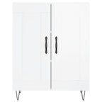 vidaXL Sideboard Hochglanz-Weiß 69,5x34x90 cm Holzwerkstoff