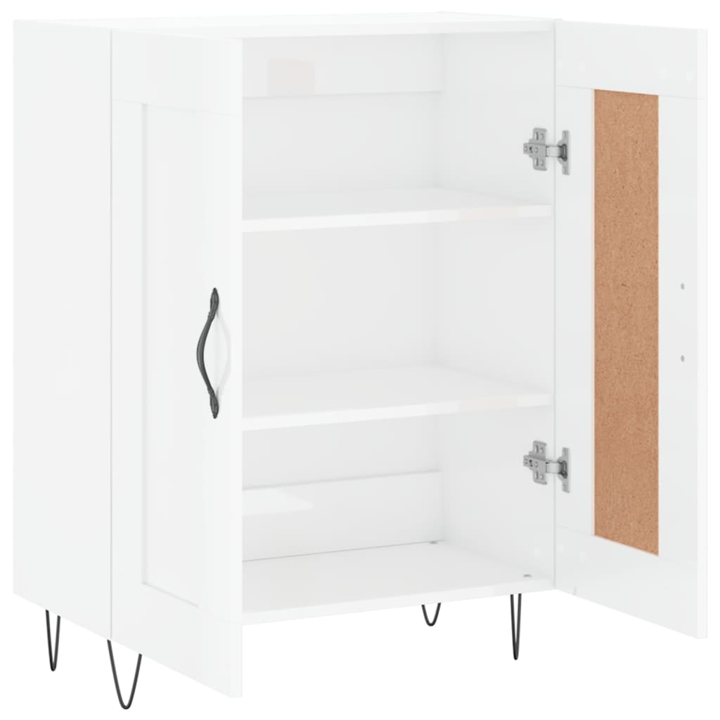 vidaXL Sideboard Hochglanz-Weiß 69,5x34x90 cm Holzwerkstoff
