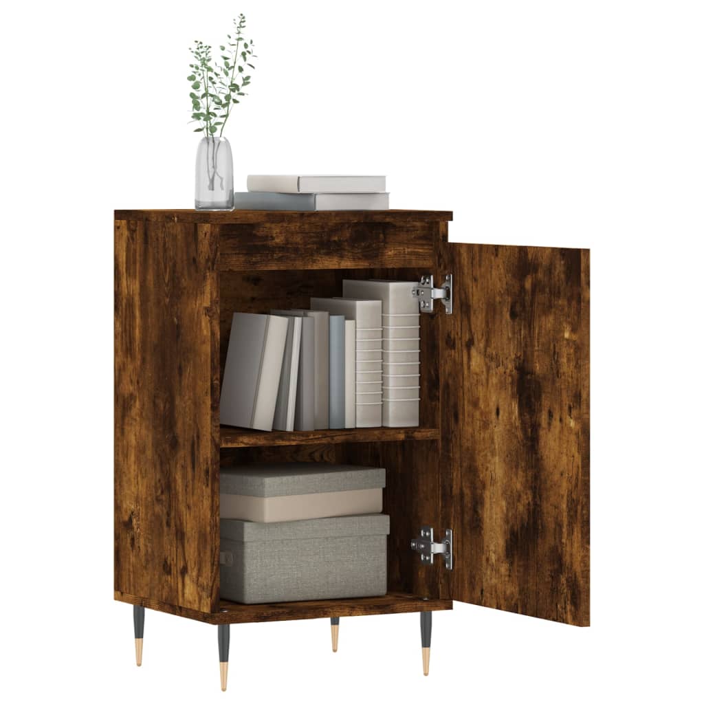 vidaXL Sideboards 2 Stk. Räuchereiche 40x35x70 cm Holzwerkstoff
