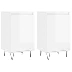 vidaXL Sideboards 2 Stk. Hochglanz-Weiß 40x35x70 cm Holzwerkstoff