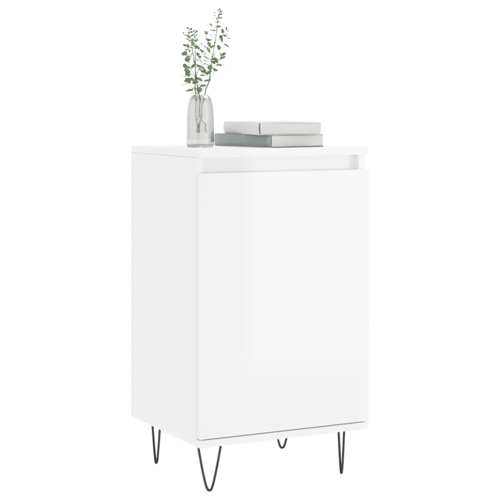 vidaXL Sideboards 2 Stk. Hochglanz-Weiß 40x35x70 cm Holzwerkstoff