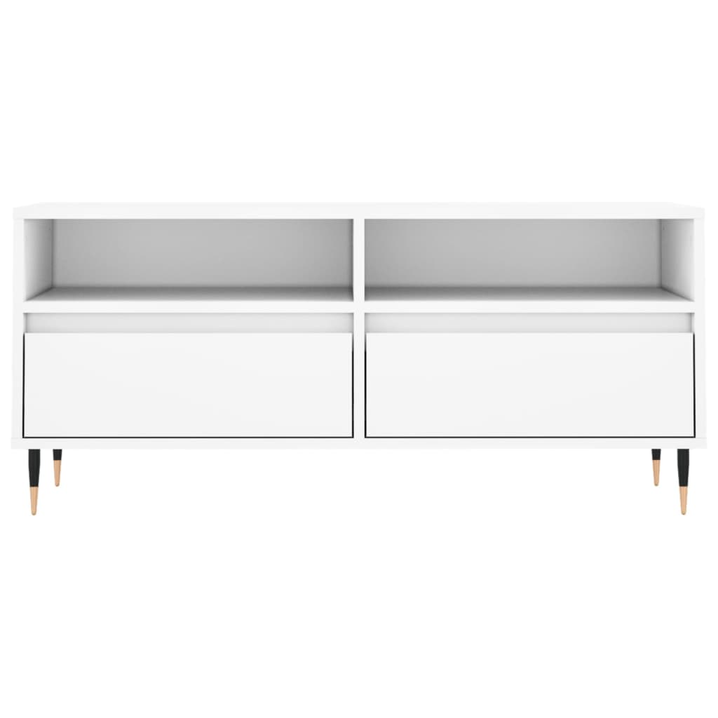 vidaXL TV-Schrank Weiß 100x34,5x44,5 cm Holzwerkstoff