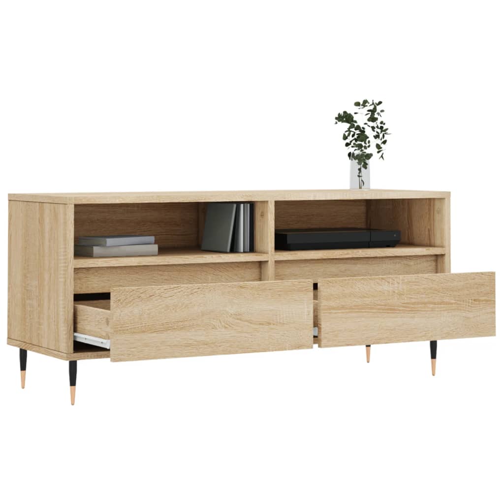 vidaXL TV-Schrank Sonoma-Eiche 100x34,5x44,5 cm Holzwerkstoff